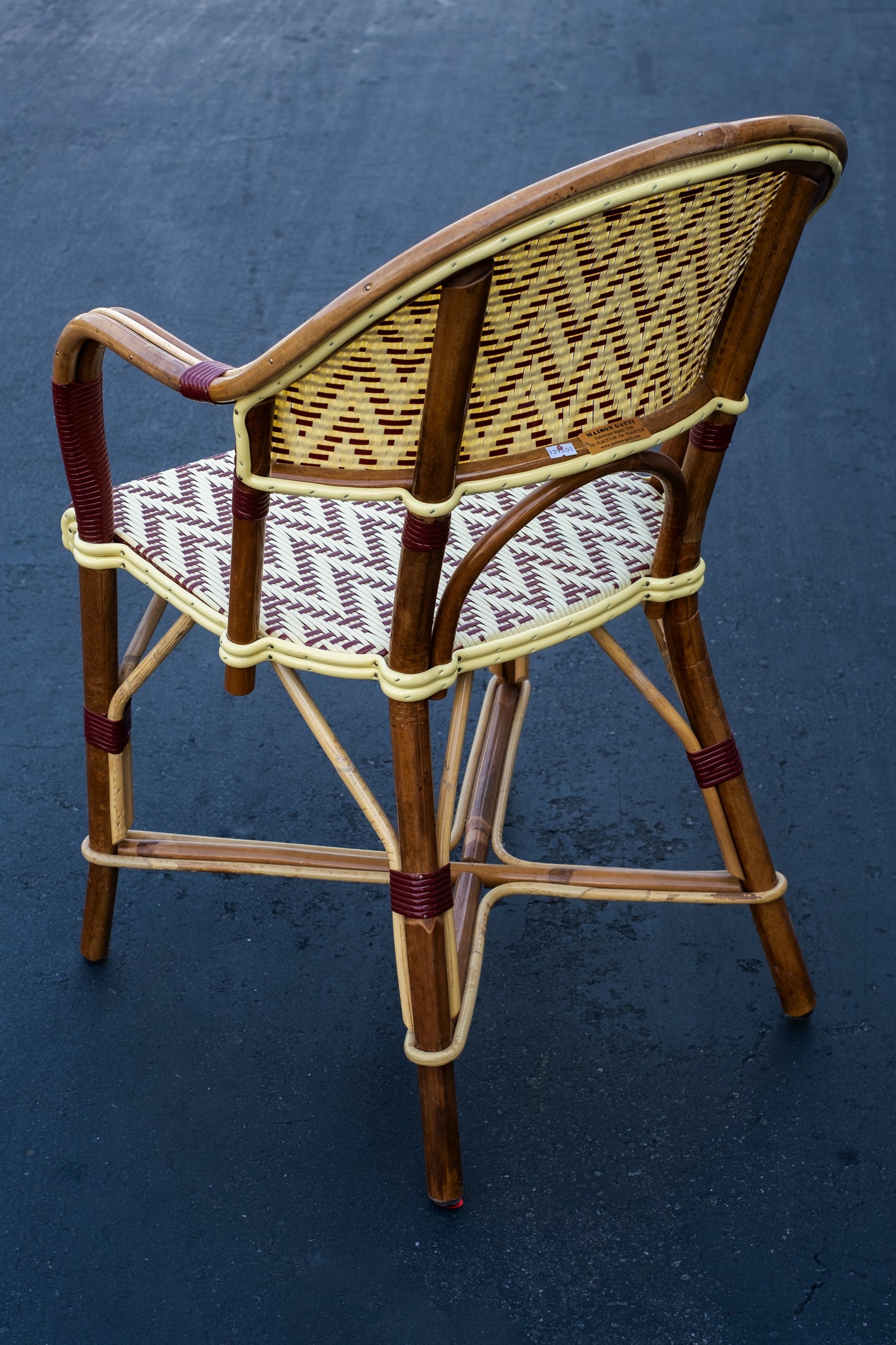 Tuileries Armchair - Double Chevron Red